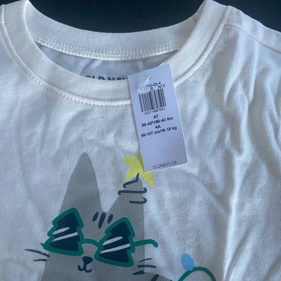 NWT OldNavy Girls holiday long sleeve T-shirt - Picture 3 of 3